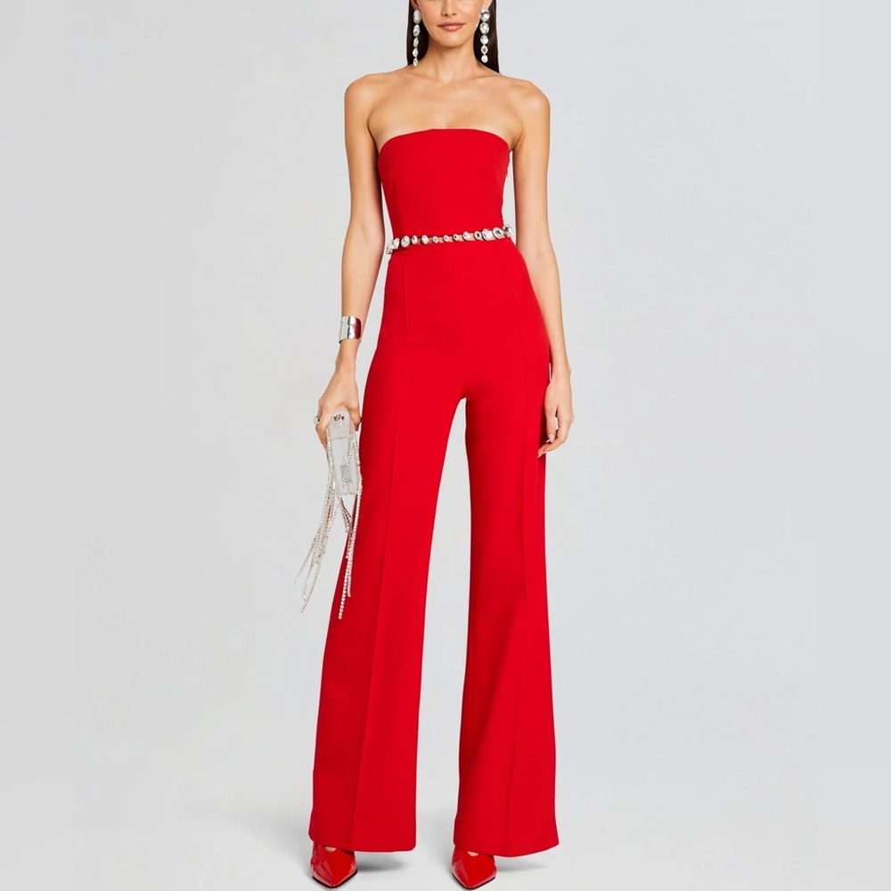 Glenda Jumpsuit | Fiery Red/Silver / M 
Retrofete